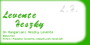 levente heszky business card